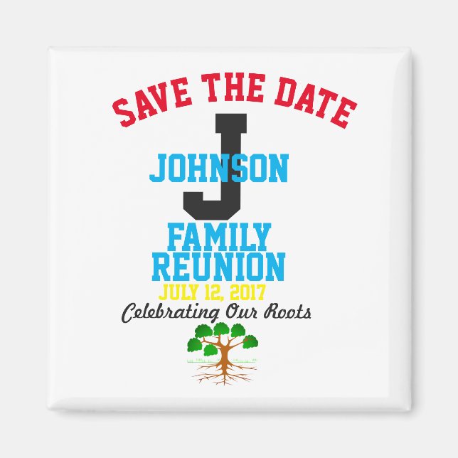 Save The Date Family Reunion Any Name, Any Date - Magnet (Front)