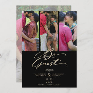 Save The Date Fancy tendance Moderne 4 Mariage Collage Photos