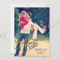 Faux Gold Parties scintillant Enregistrer La Date