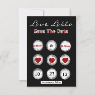 Save The Date Faux Love Lotto Annonce de sauvegarde de date