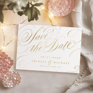 Save The Date Faux or calligraphie vintage enregistrer la date