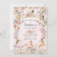 Fées Whimsical Anniversaire Fleur Jardin prairie