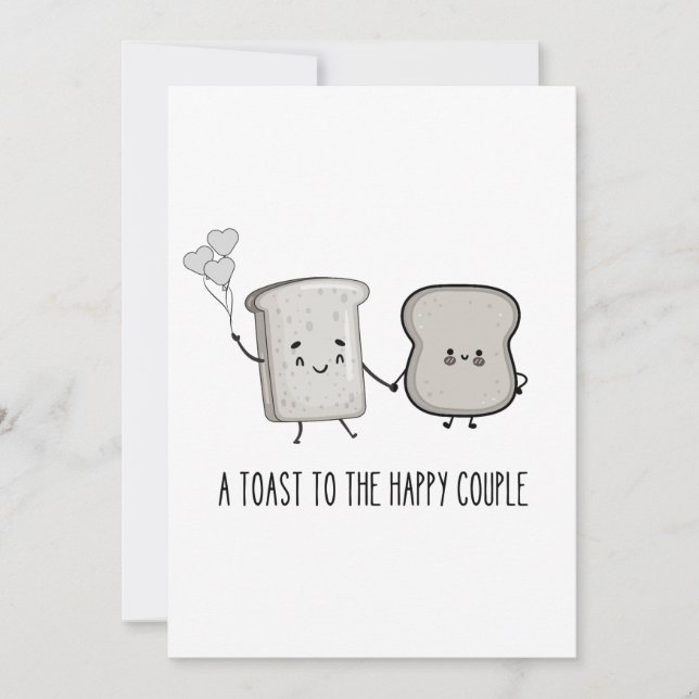 Save The Date Félicitations amusantes : Un toast au heureux coup (Devant)