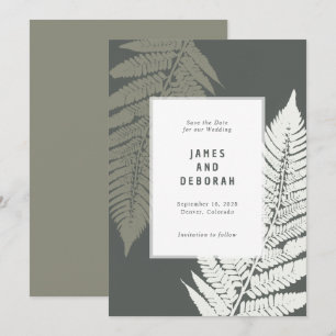 Save The Date Fern Botanique moderne minimaliste Mariage boisé