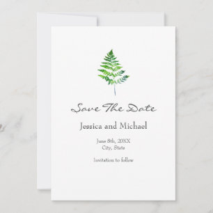 Save The Date Fern Feuille