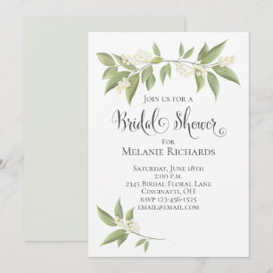 Save The Date Fête des mariées Bébé's Breath Floral Greenery