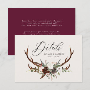 Save The Date Feuillage rustique, détails mariages floraux et ce