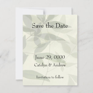 Save The Date Feuille pâle