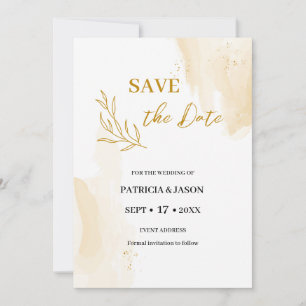 Save The Date Feuilles linéaires précis enregistrer la date