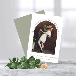 Save The Date Fiançailles photo Sage Green Arch