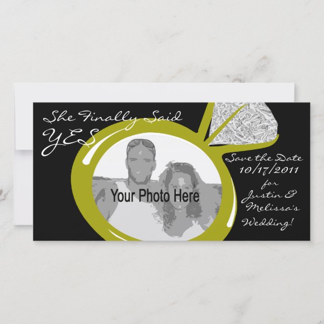 Save The Date Fiançailles Ring Photo (Devant)