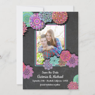 Save The Date Fiesta Floral Mandala mexicaine Enregistrer la dat