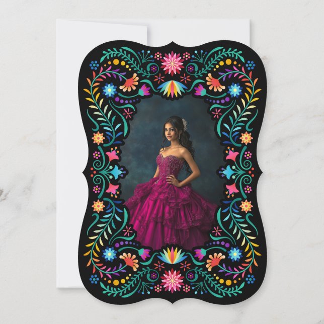 Save The Date Fiesta Floral Quinceañera Mariage Enregistrer la d (Dos)