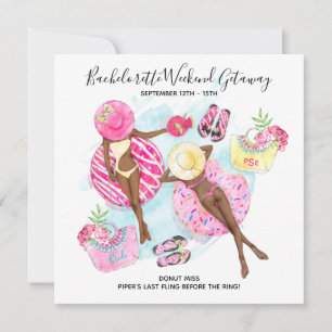 Save The Date Filles de piscine rétro enterrement de vie de jeun