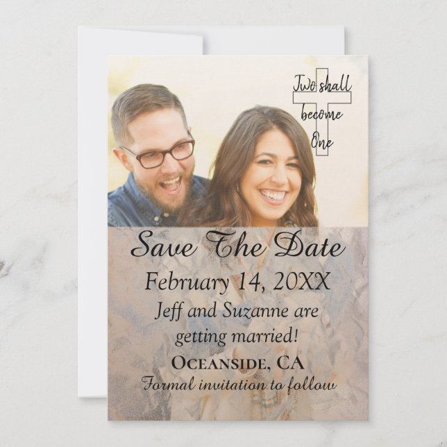 Save The Date Filtered Photo Announcement (Front)
