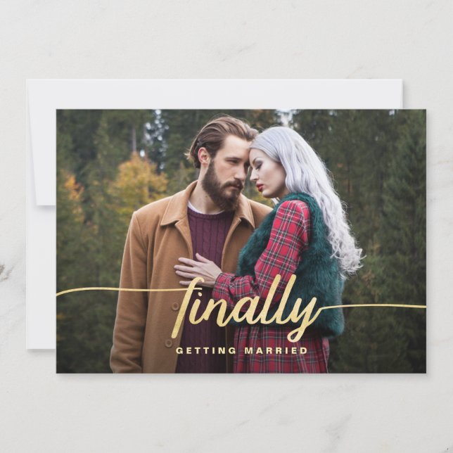 Save The Date Finalement Se Marier Funny Photo Enregistrer La Da (Devant)