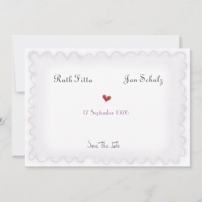 Save the date fine-art paper embossed class love (Front)