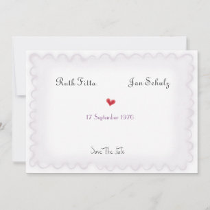 Save the date fine-art paper embossed class love