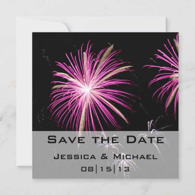 Save the Date Fireworks Announcement (Front)