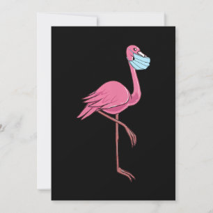 Save The Date Flamant rose   Flamant rose Femme Dans Un Masque V