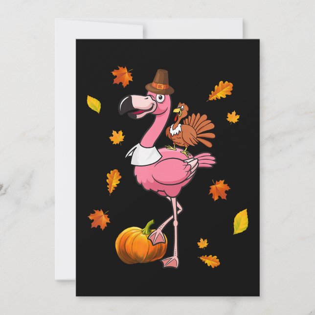Save The Date Flamant rose | Halloween Flamant rose Thanksgiving (Devant)