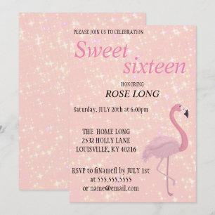 Save The Date Flamant rose rose moderne et élégant