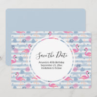 Flamant rose Whimsical et ananas Motif Anniversair