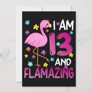 Save The Date Flamants roses  J'Ai 13 Flamazing Extraordinaire 1