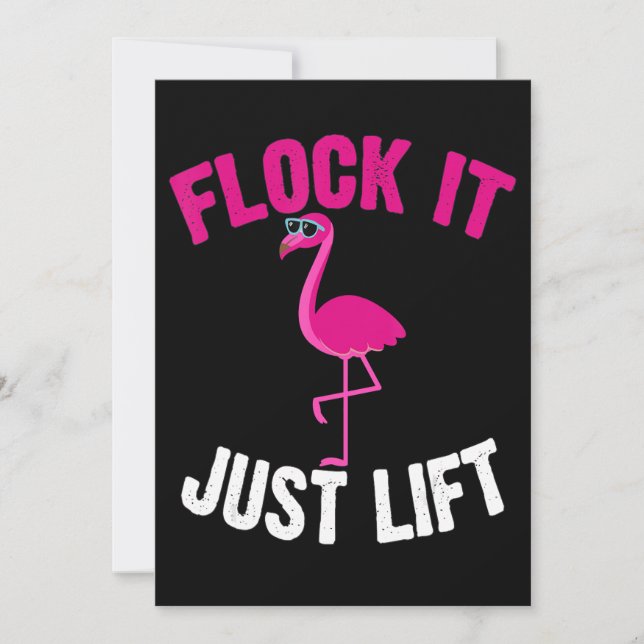 Save The Date Flamingo | Flamingo Weightlifting (Devant)