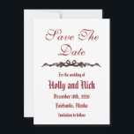 Save The Date Flat Announcement Card<br><div class="desc">Save the date for your winter wedding!</div>