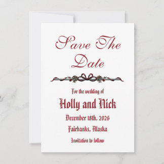 Save The Date Flat Announcement Card