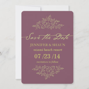Save The Date fleur de doodle
