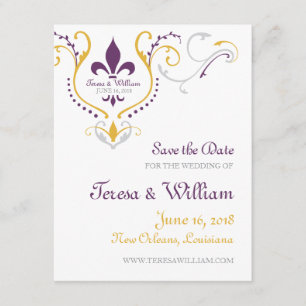 Save The Date Fleur de Lis Enregistrer la date