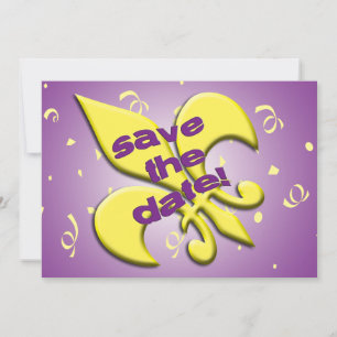 Save The Date Fleur de Lys Annonce de Mariage Enregistrez la Dat