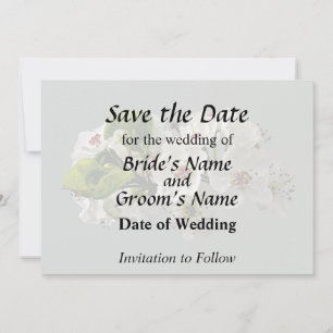 Save The Date Fleur de poires blanches