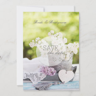 Save The Date Fleur de printemps romantique Floral Lilac SAUVER 