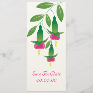Save The Date Fleur Fuchsia Luxuriante Enregistrer La Date Invit