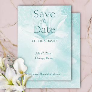 Save The Date Fleur Magnolia Éthérée, Appartement Enregistrer La