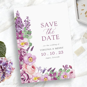 Save The Date Fleur pourpre