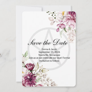 Save The Date Fleur Romantique Pivoine Fleurie Pentacle