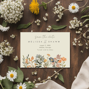 Save The Date Fleur sauvage Boho Mariage de automne Photo Enregi