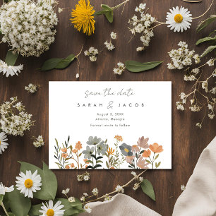 Save The Date Fleur sauvage Boho Mariage de automne Photo Enregi