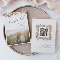 Fleur sauvage coloré | Code QR de photo de prairie