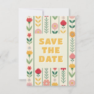 Save The Date Fleur sauvage de printemps coloré Meadow Garden Ma