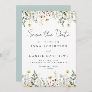 Save The Date Fleur sauvage d'été