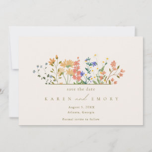 Save The Date Fleur sauvage d'été Boho Mariage