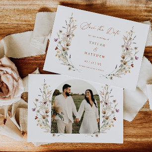 Save The Date Fleur sauvage Enregistrer La Date Boho Mariage Fai