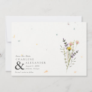 Save The Date Fleur sauvage Floral Garden Mariage photo