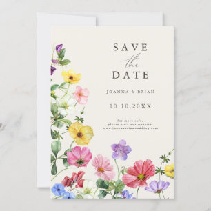 Save The Date Fleur sauvage Rustic Chic Floral Boho Enregistrer 