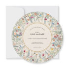 Fleur sauvage vintage Fern Mariage beige ronde